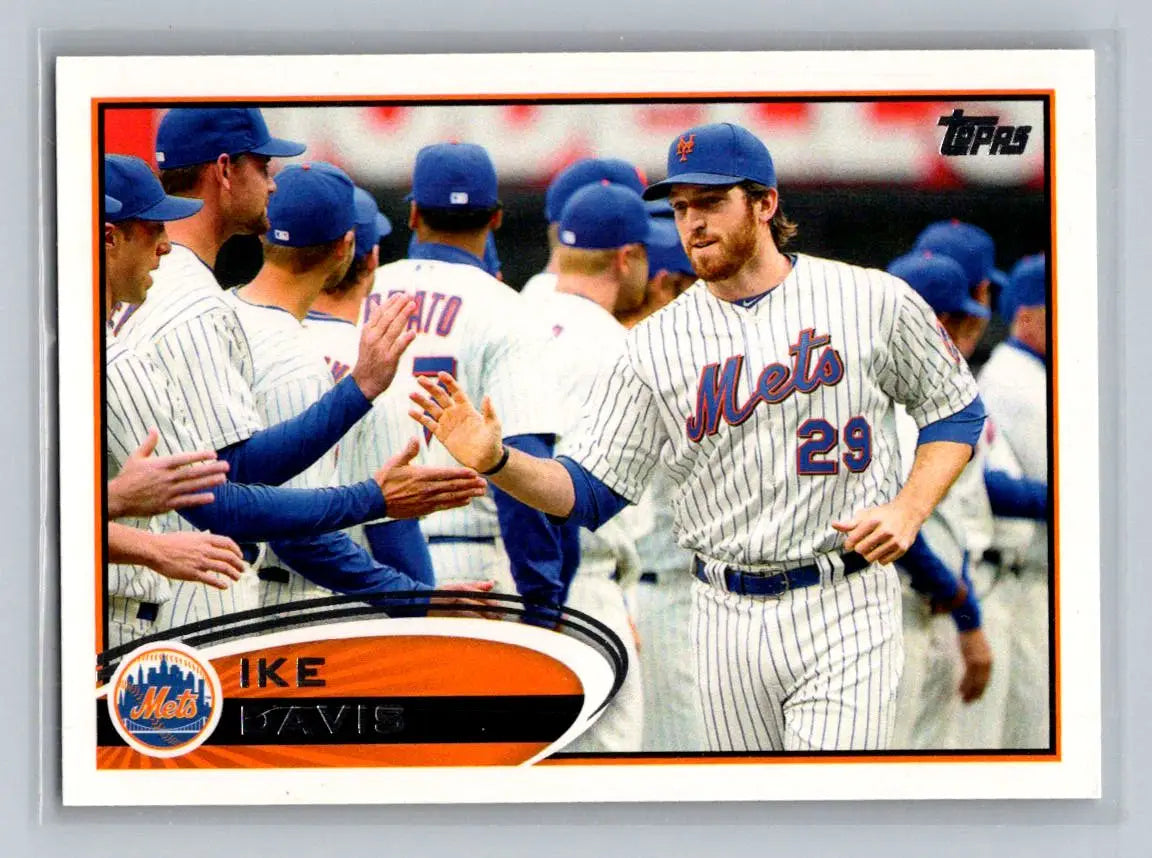 Ike Davis 2012 Topps #24a baseball card featuring the New York Mets