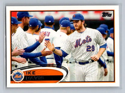 Ike Davis 2012 Topps #24a baseball card featuring the New York Mets