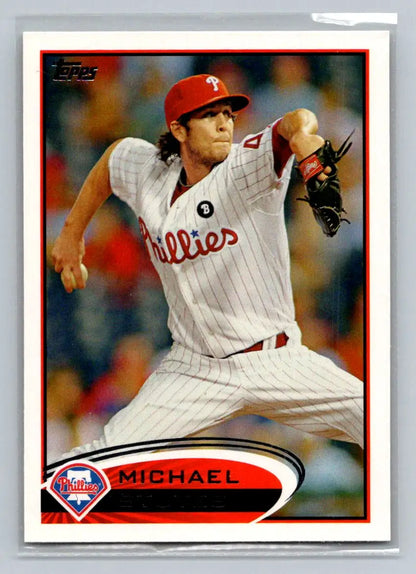 Baseball card featuring Michael Stutes pitcher for Philadelphia Phillies 259a Michael Stutes