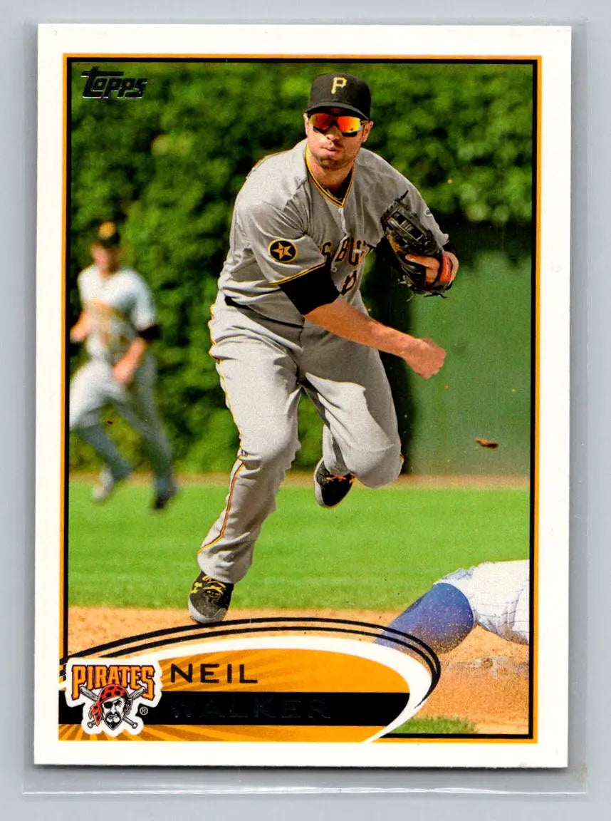 2012 Topps #25a Neil Walker Pittsburgh Pirates baseball card collectible image