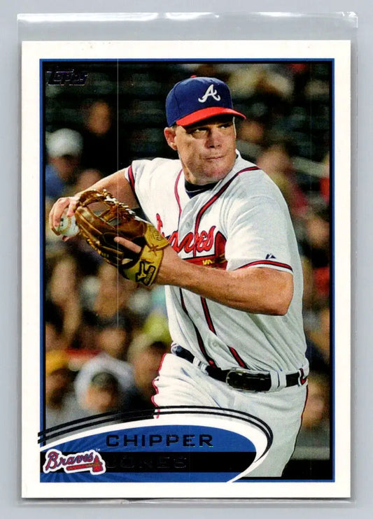 Chipper Jones baseball card 2012 Topps #305a featuring Chipper Jones Atlanta Braves