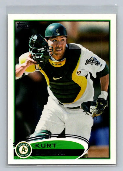 Baseball card of Kurt Suzuki from 2012 Topps series, 309a Kurt Suzuki Oakland Athletics