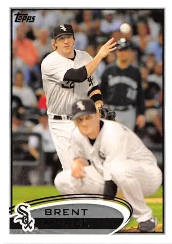 Brent Morel baseball card 2012 Topps #31 White Sox with original gloss finish