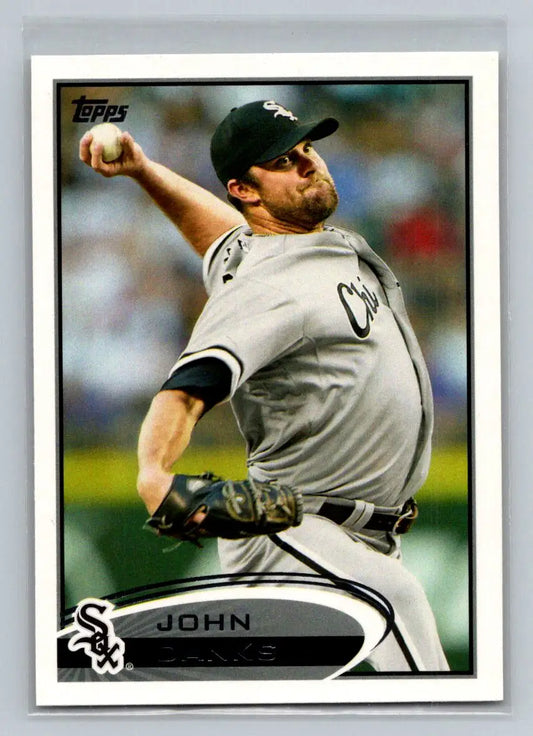 Baseball card featuring John Danks pitcher Chicago White Sox 2012 Topps #311a