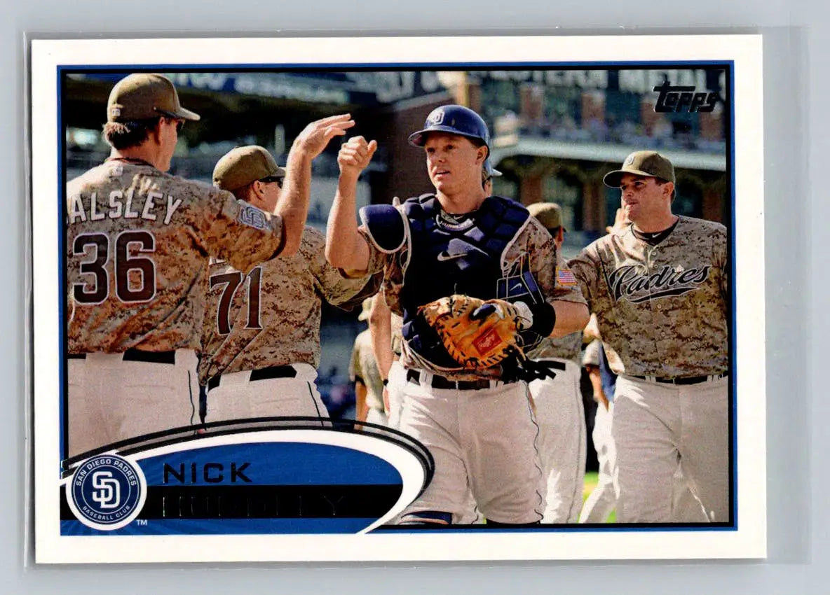 Baseball card of Nick Hundley San Diego Padres 2012 Topps #312a collectible deck