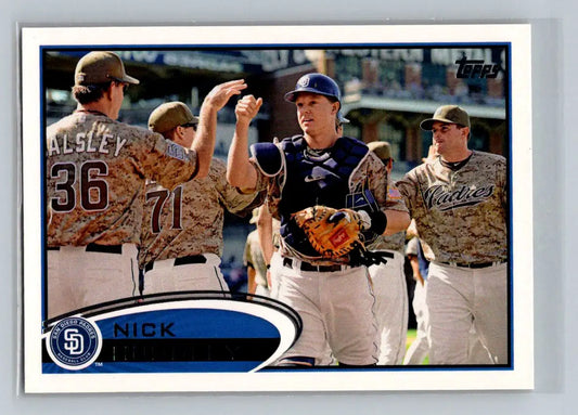 Baseball card of Nick Hundley San Diego Padres 2012 Topps #312a collectible deck