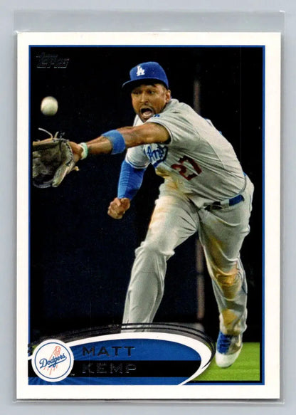 2012 Topps Matt Kemp baseball card 330a Matt Kemp Los Angeles Dodgers collectible