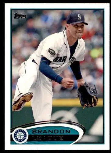 2012 Topps Brandon League baseball card with original gloss NM-MT Mariners ID 72304