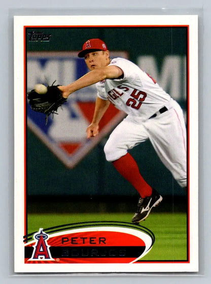 Baseball card of 2012 Topps 46b Peter Bourjos from Los Angeles Angels