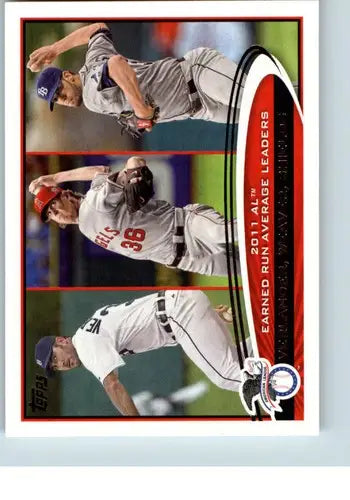 2012 Topps #52 Justin Verlander/Jered Weaver/James Shields NM-MT LL ID:62581 - Trading Cards