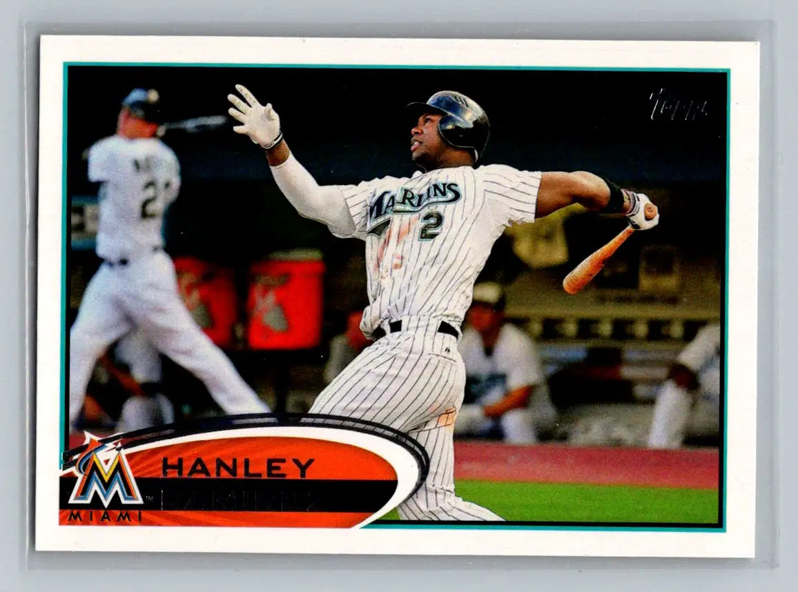 2012 Topps 60a Hanley Ramirez Miami Marlins baseball card collectible image