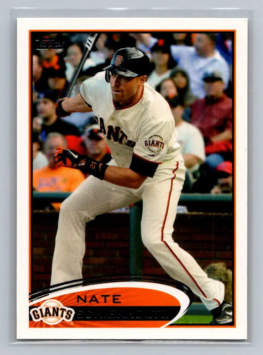 Nate Schierholtz 2012 Topps #63a baseball card for San Francisco Giants collectors