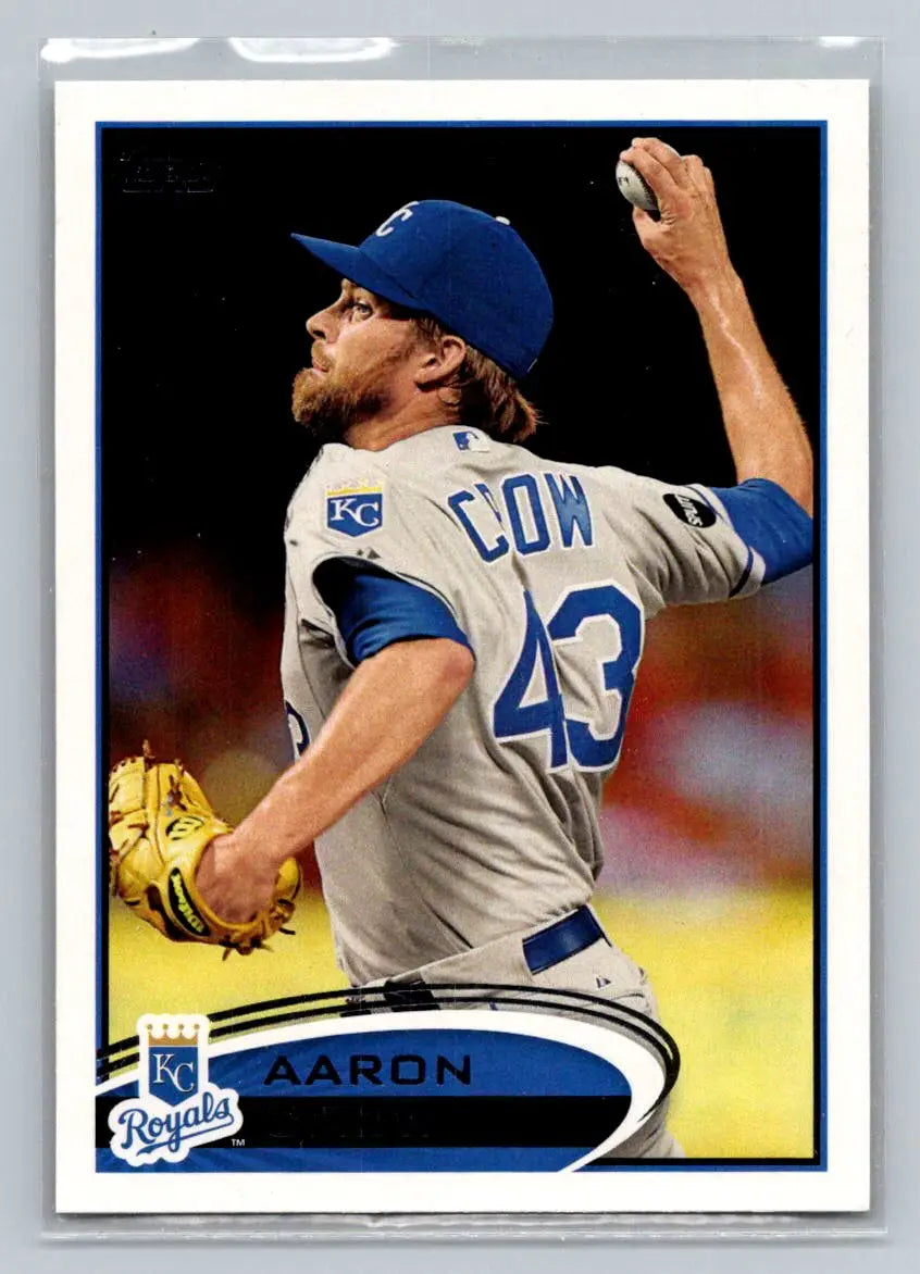 2012 Topps #67b Aaron Crow baseball card for Kansas City Royals collectors