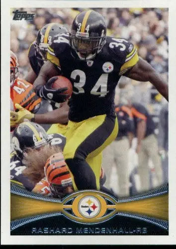 Original gloss Rashard Mendenhall football card from 2012 Topps Steelers collection