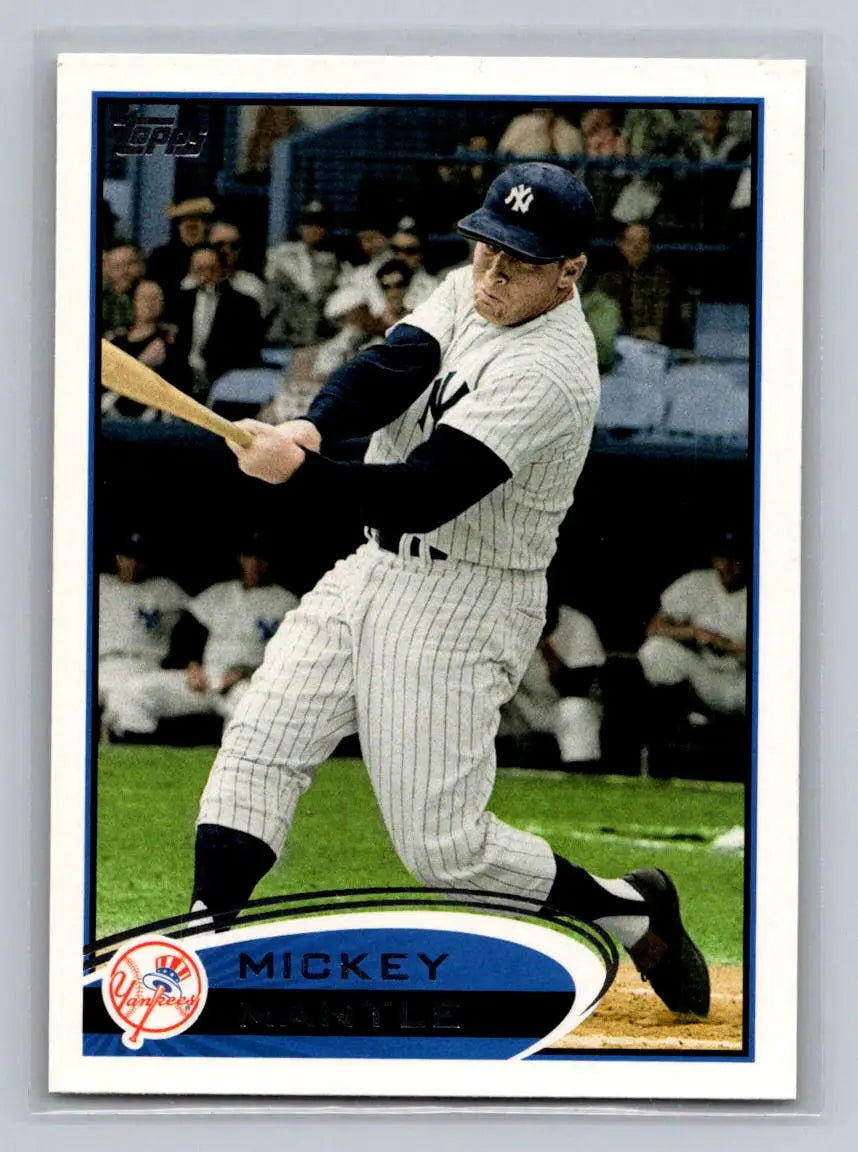 Mickey Mantle baseball card from 2012 Topps #7a featuring New York Yankees trading cards