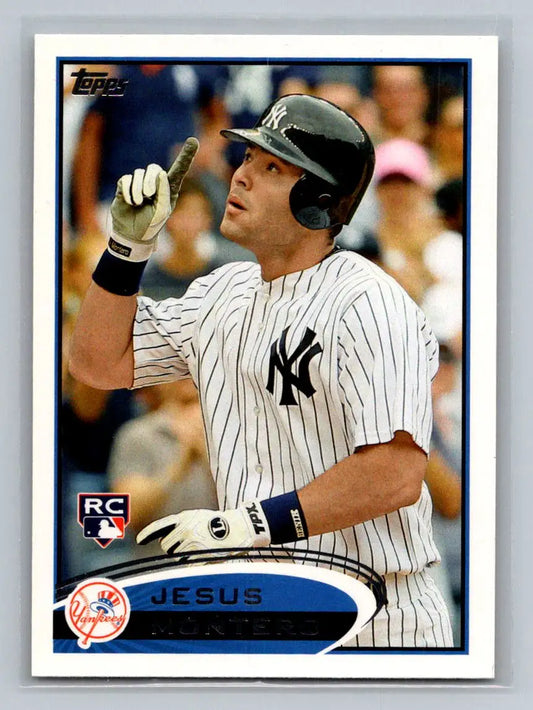 Baseball card of Jesus Montero from the 2012 Topps New York Yankees trading cards