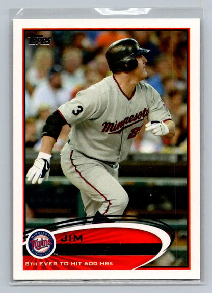 2012 Topps #97 Jim Thome Minnesota Twins trading card collectible image