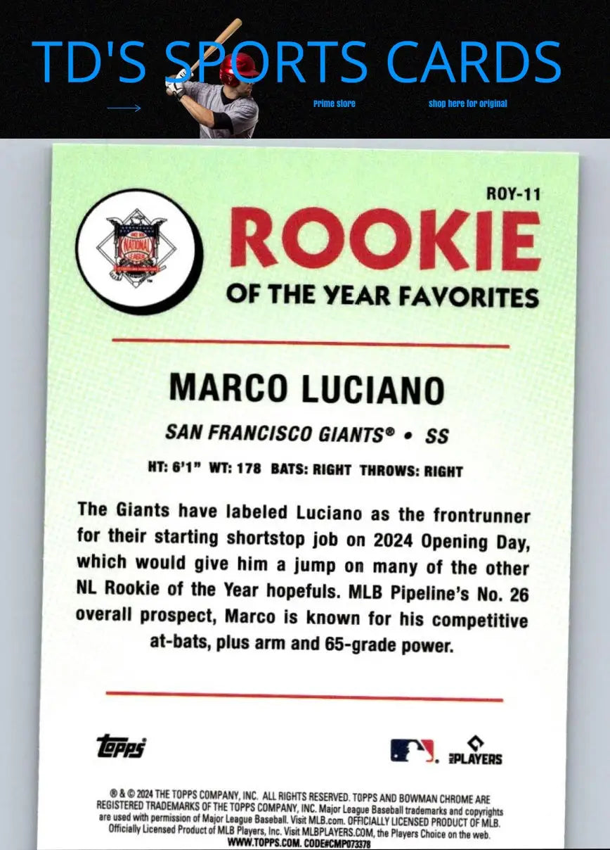 Marco Luciano baseball card featuring David Ortiz Classic Walk-Offs from 2012 Topps