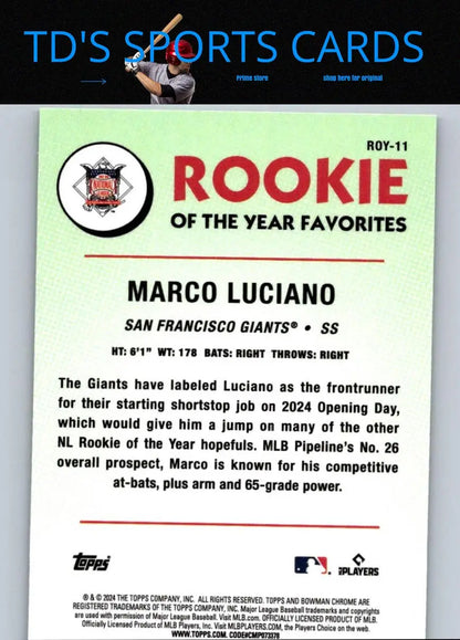 Marco Luciano baseball card featuring David Ortiz Classic Walk-Offs from 2012 Topps