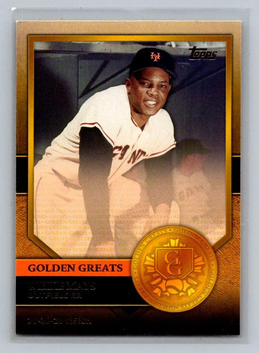 Baseball card of Willie Mays from 2012 Topps Golden Greats New York Giants collection