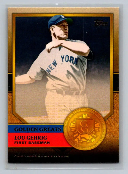 Lou Gehrig Golden Greats baseball card from the 2012 Topps collection