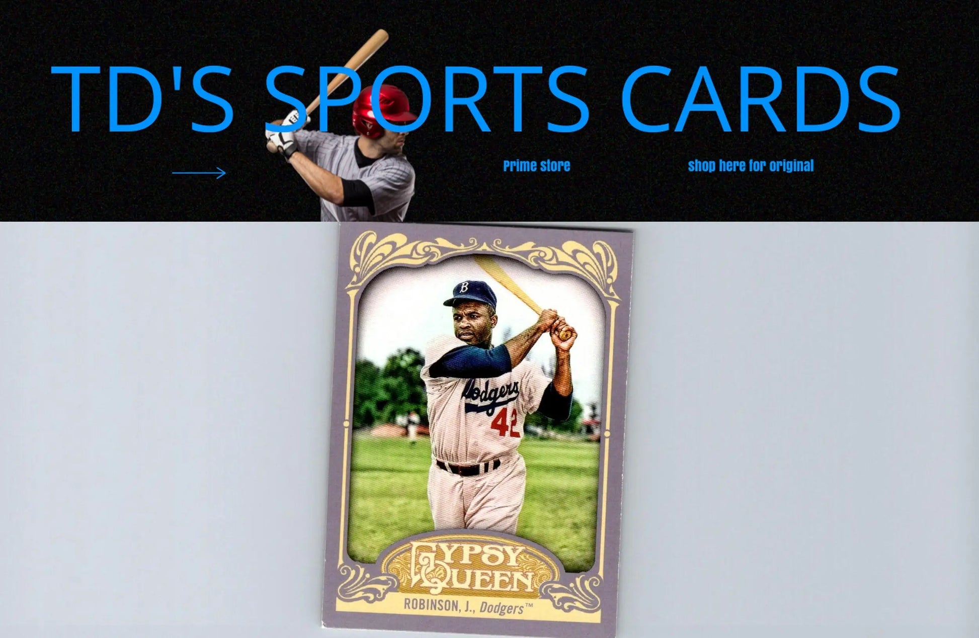 Jackie Robinson Gypsy Queen baseball card from 2012 Topps Gypsy series