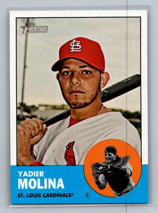 Yadier Molina 2012 Topps Heritage #172 baseball card St. Louis Cardinals collectible