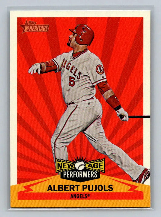 Albert Pujols 2012 Topps Heritage New Age Performers card, Los Angeles Angels
