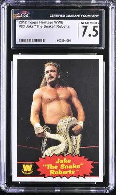 Heritage WWE Jake The Snake Roberts wrestling card from 2012 Topps Heritage WWE series