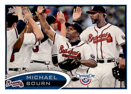2012 Topps Opening Day Michael Bourn Baseball Card Braves NM-MT ID 45342