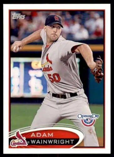 Adam Wainwright baseball card 2012 Topps Opening Day #60 with original gloss finish
