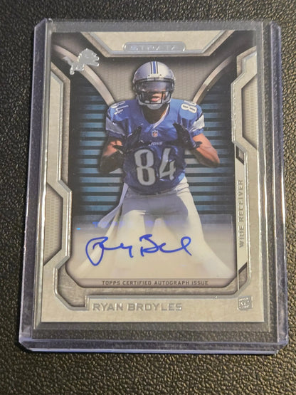 Autographed Ryan Broyles rookie trading card from 2012 Topps Strata Broyles Rookie Autographs