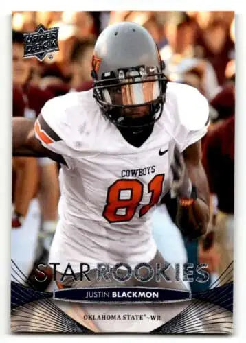 Justin Blackmon rookie card 2012 Upper Deck #98 with original gloss from Oklahoma State