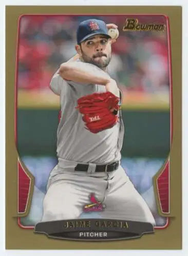 2013 Bowman Gold #77 Jaime Garcia Baseball Card with original gloss and NM-MT condition