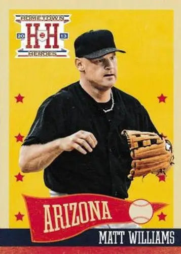 Original gloss baseball card featuring Matt Williams from Panini Hometown Heroes series
