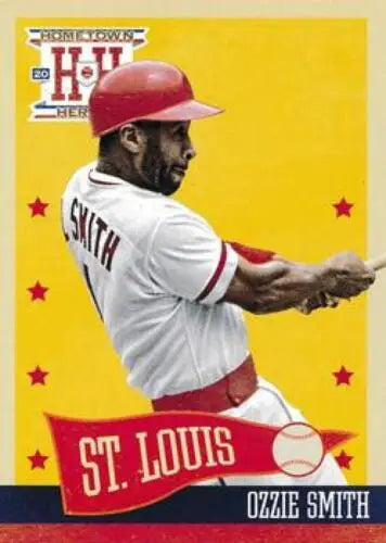 Ozzie Smith baseball card from 2013 Panini Hometown Heroes with original gloss finish