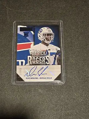 Signed Da Rick Rogers football card from Panini Playbook Rogers Blue #/49