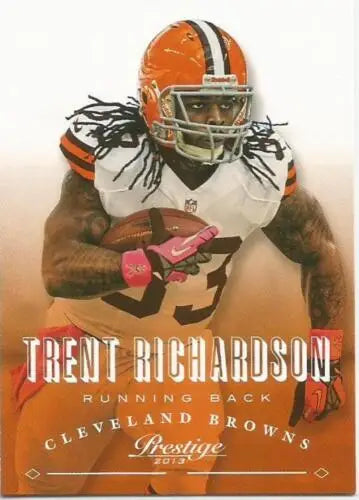 Trent Richardson football card from 2013 Panini Prestige with original gloss NM-MT Browns