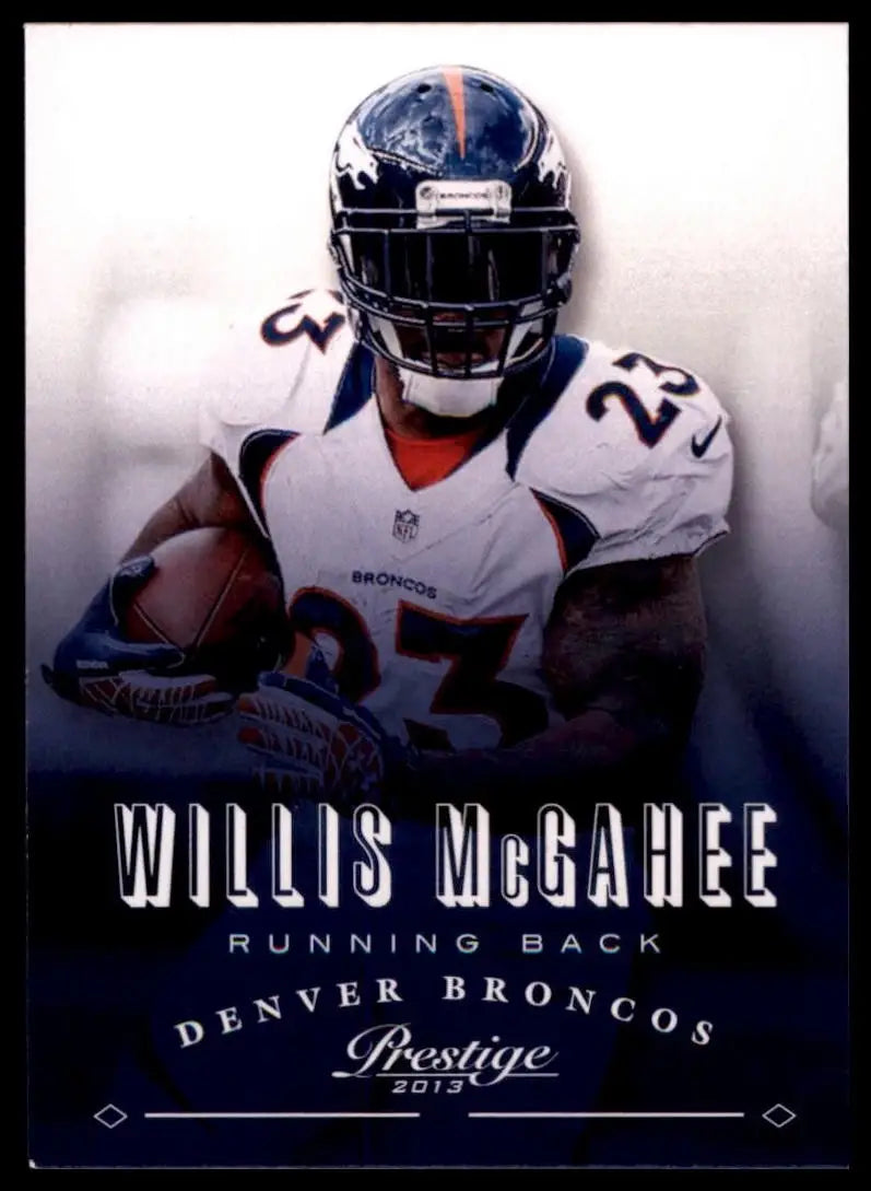 2013 Panini Prestige Willis McGahee #61 Denver Broncos Football Card NFL Sports - Football Card