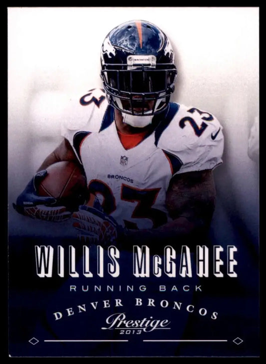 2013 Panini Prestige Willis McGahee #61 Denver Broncos Football Card NFL Sports - Football Card