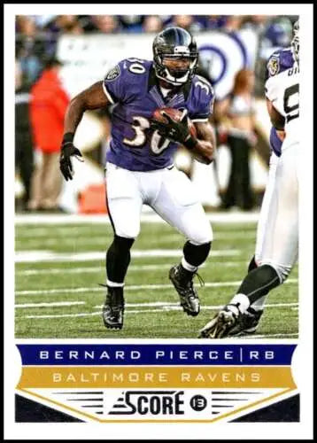 2013 Panini Score #18 Bernard Pierce football card with original gloss, Ravens ID:34838