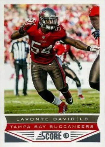 LaVonte David football card from 2013 Panini Score with original gloss features