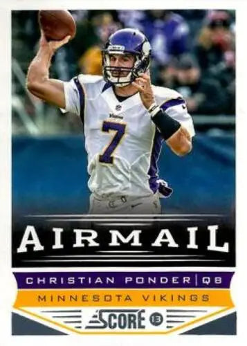 2013 Panini Score Air Mail #238 Christian Ponder football card in original gloss condition