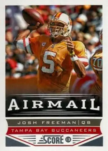 Josh Freeman football card from 2013 Panini Score Air Mail with original gloss