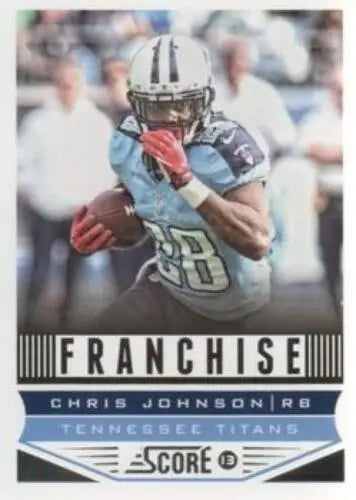 Chris Johnson football card from 2013 Panini Score Franchise in NM-MT condition