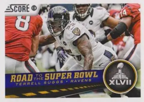 2013 Panini Score Road to the Super Bowl #264 Terrell Suggs football card original gloss