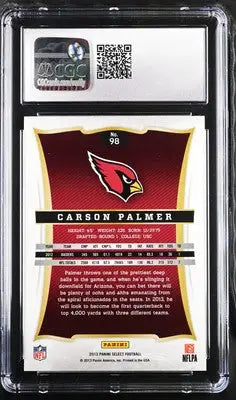Select Carson Palmer football card from 2013 Panini Select series displayed in product listing