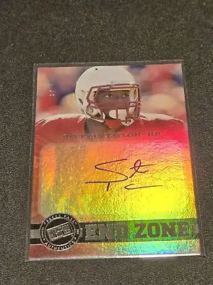 Signed football trading card of Stepfan Taylor End Zone Autographs #/50