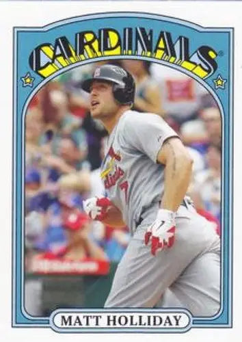 Original gloss 2013 Topps Minis Matt Holliday baseball card featuring Cardinals ID 72071