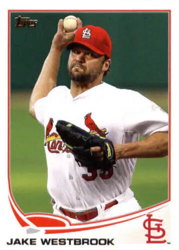 2013 Topps #235 Jake Westbrook baseball card with original gloss, Cardinals ID:60608